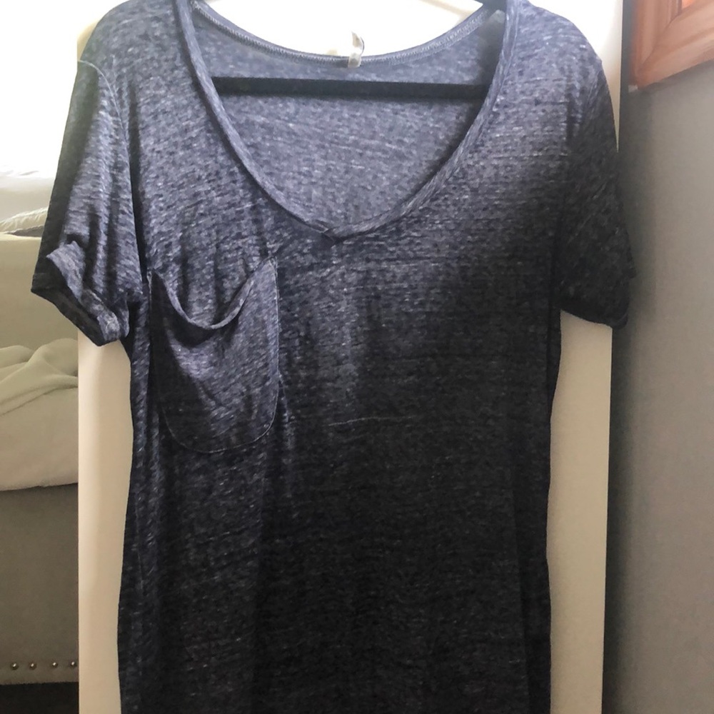 Z SUPPLY BLUE MARBLED THIN T SHIRT